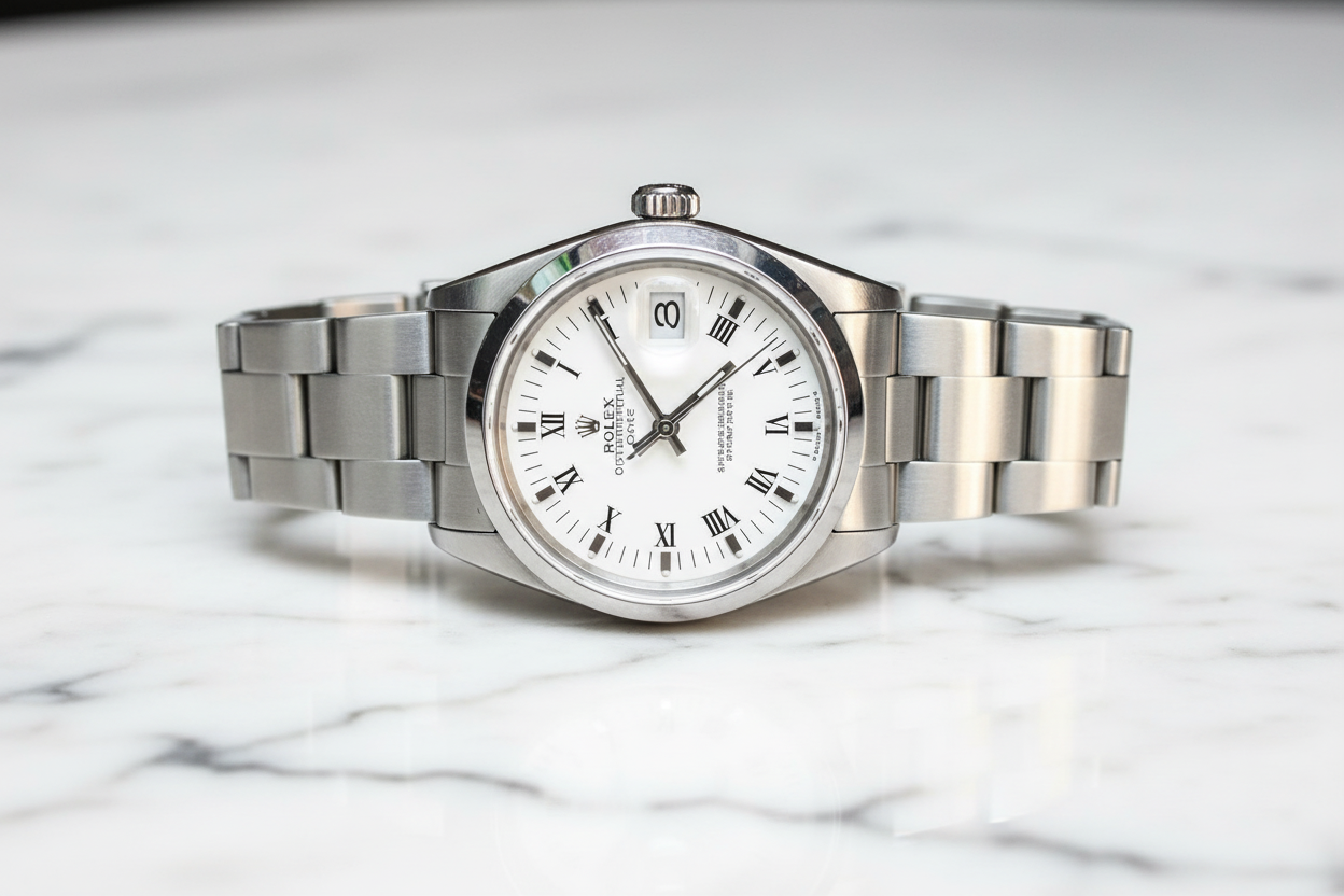 Rolex on Marble - Angled View
