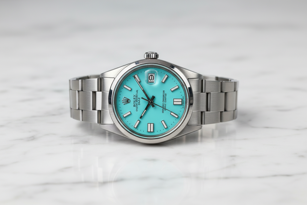 Rolex Tiffany Blue - Angled Marble