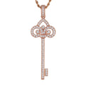 Royal Diamond Key Pendant – Rose Gold