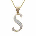 S pendant with whiter diamonds