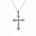 Sharpened Diamond Cross Necklace