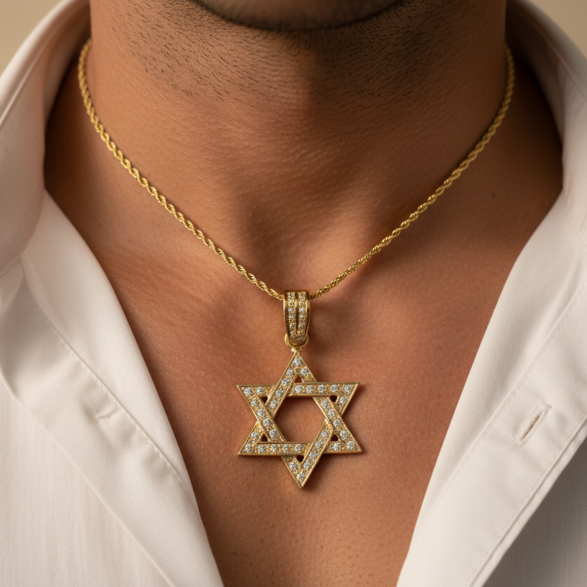 Star of David Men's Neck 2