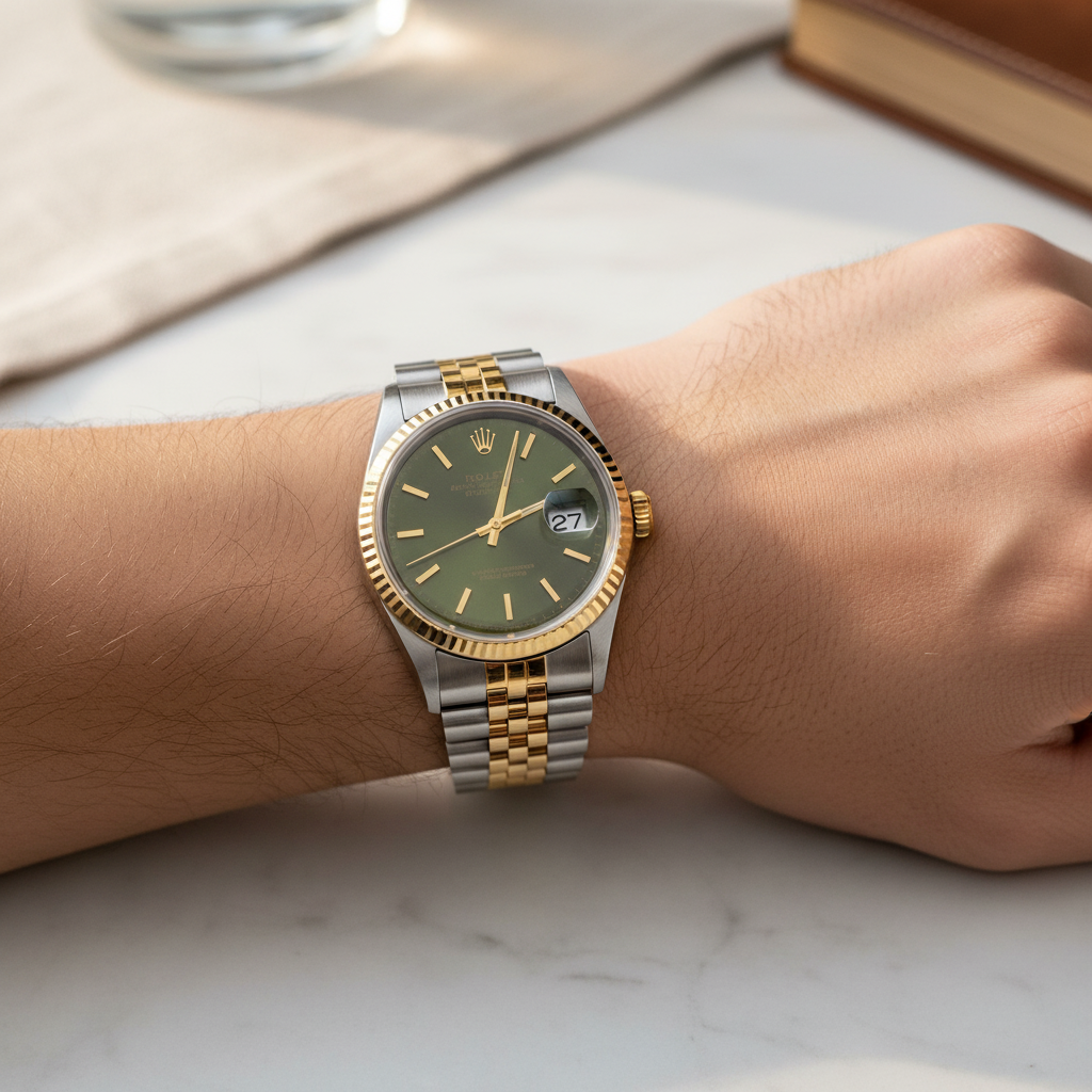 Watch on men's wrist