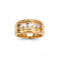 Wide Diamond Band Front Enhanced