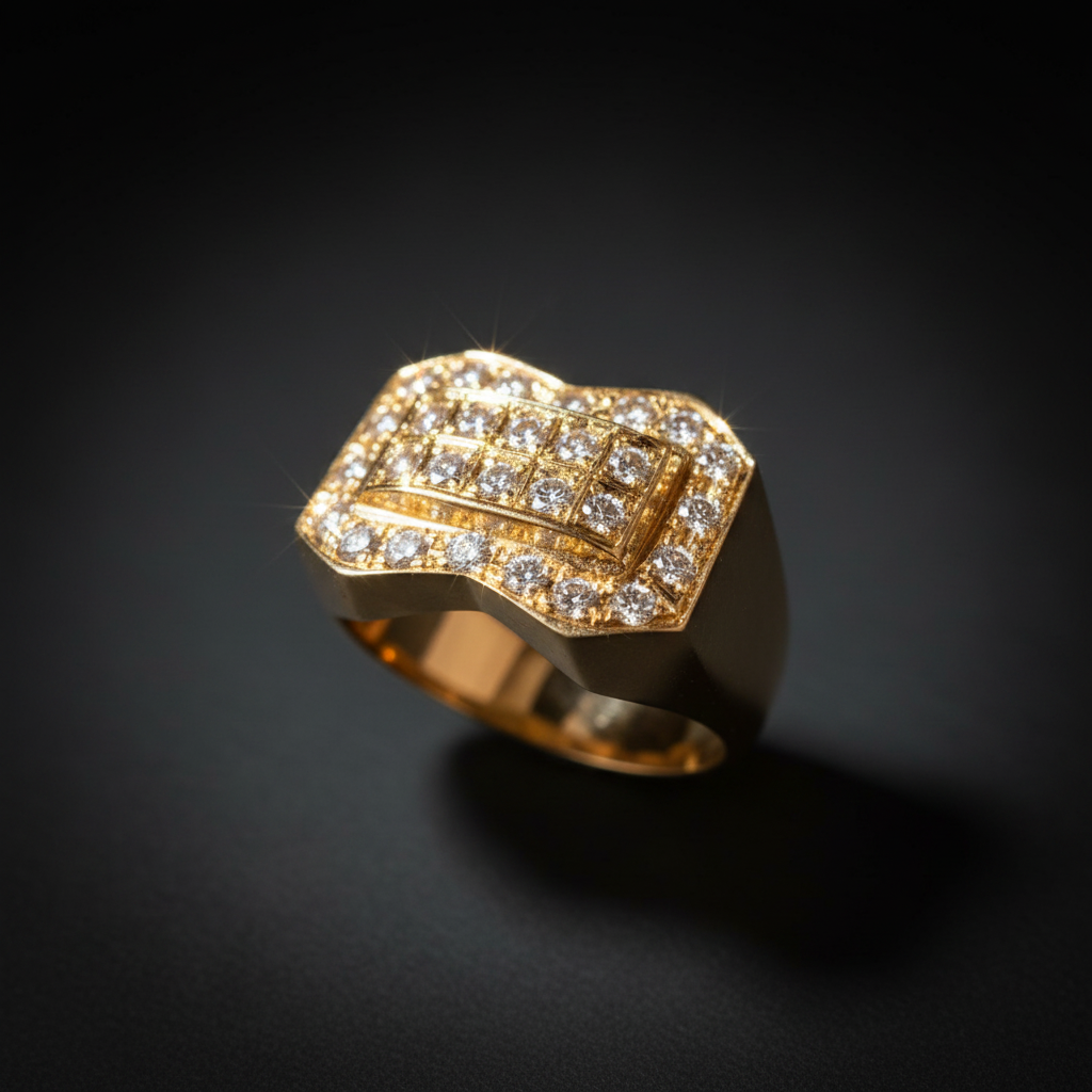 Yellow Gold Diamond Ring - Elevated