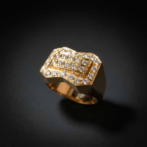 Yellow Gold Diamond Ring - Elevated