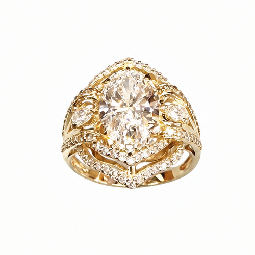 Zoomed-out gold ring front view