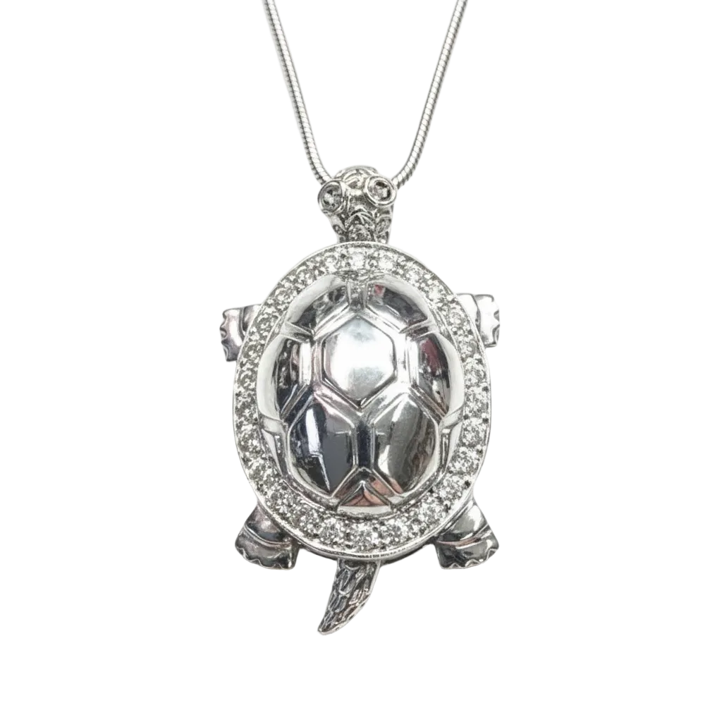 Zoomed-out turtle pendant product photo