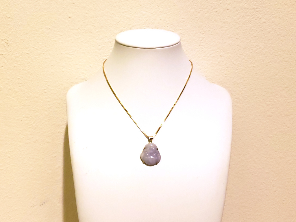 Mini Lavender Jade Buddha Pendant | Ryu's Jewelry