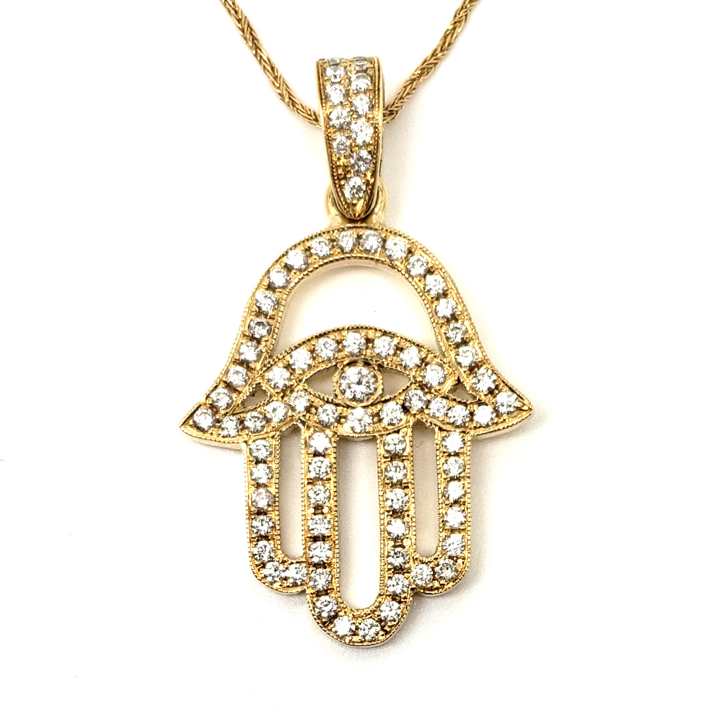 Diamond Hamsa Pendant | Ryu's Jewelry