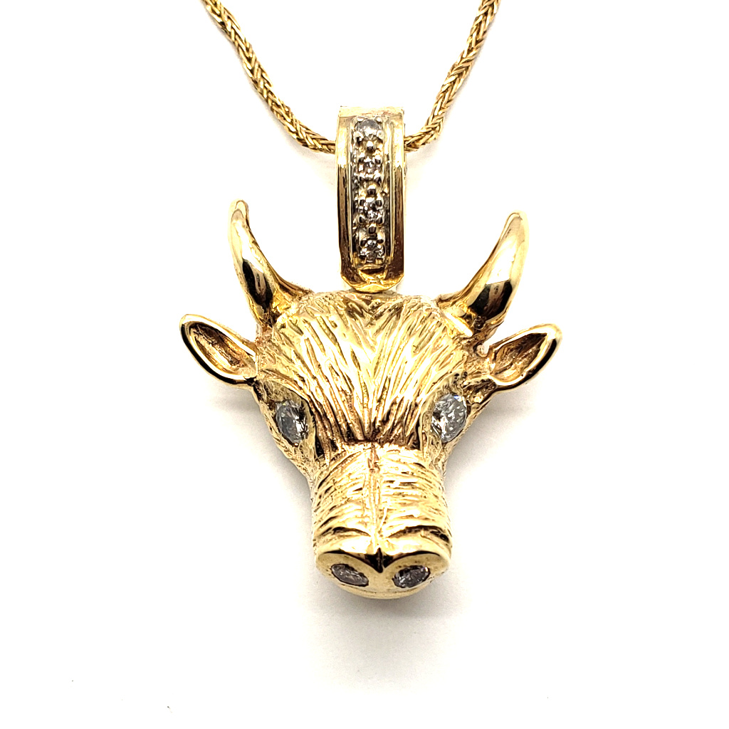 Bull Head Pendant - Ryu's Jewelry