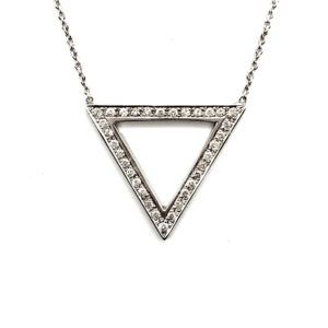 Open Triangle Necklace (WG)
