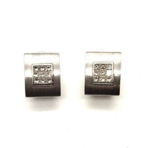 Invisible Set Diamond Earrings (WG)