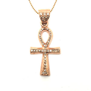 Diamond Ankh Pendant (RG)