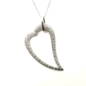 Mini Ambiguous Heart Pendant (WG)