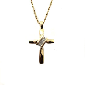 Micro Cross Pendant (YG)