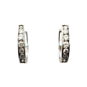1.3 CT Diamond Hoop Earrings (WG)