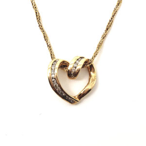 Floating Heart Pendant (YG)