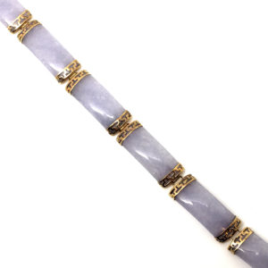 Lavender Jade Bracelet (YG)