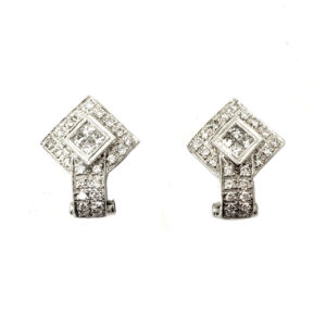 0.86 CT French Style Earrings (WG)