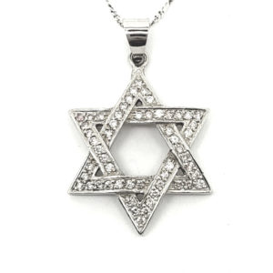 Mini Star David Pendant (WG)