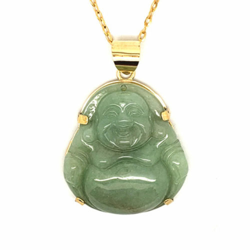 real jade buddha necklace