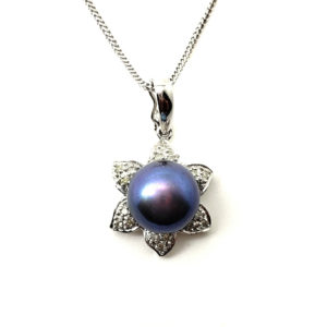 Starfish Black Pearl Pendant (WG)