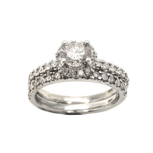 Serenity Halo Wedding Set (WG)