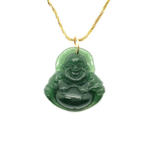 Mini Green Agate Buddha Pendant