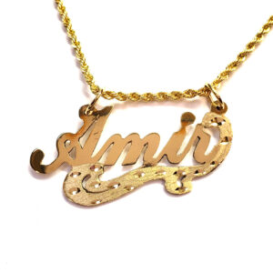 Commercial Cursive/Wave Nameplate Necklace