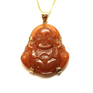 Medi Red Agate Buddha Pendant