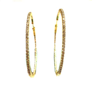 4.14 CT Diamond Hoop Earrings