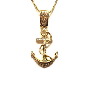 Mini Diamond Anchor Pendant