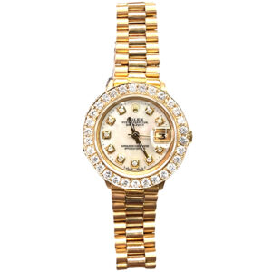 Ladies Rolex Datejust 6517 President/White MOP Dial