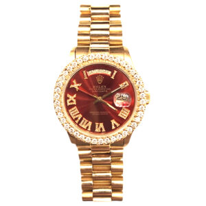 Rolex Day-Date 18038 President/Roman Numeral Red Dial