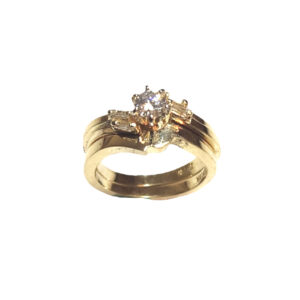 Side Baguette Wedding Set