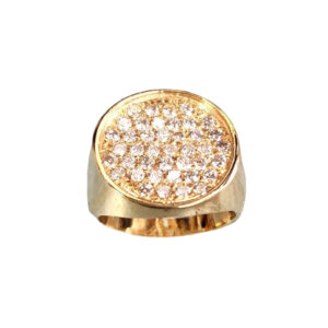 Round Lab Diamond Cluster Ring