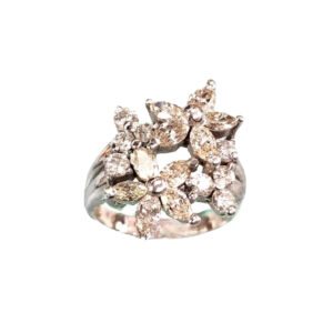 Twin Flower Diamond Ring (WG)
