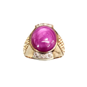 Magenta Star Sapphire Ring