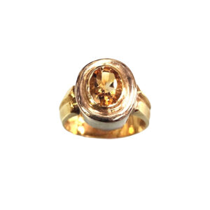 Yellow Citrine 18 Ring