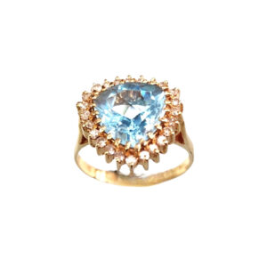 Trillion Blue Topaz Ring