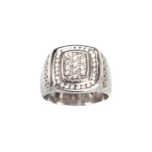 Greek Diamond Cluster Ring (WG)