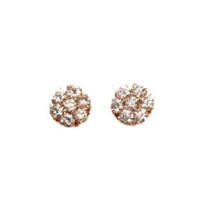 1.40 CT Diamond Flower Earrings