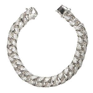 Men's 12mm Iced Miami Cuban Link Bracelet (WG)