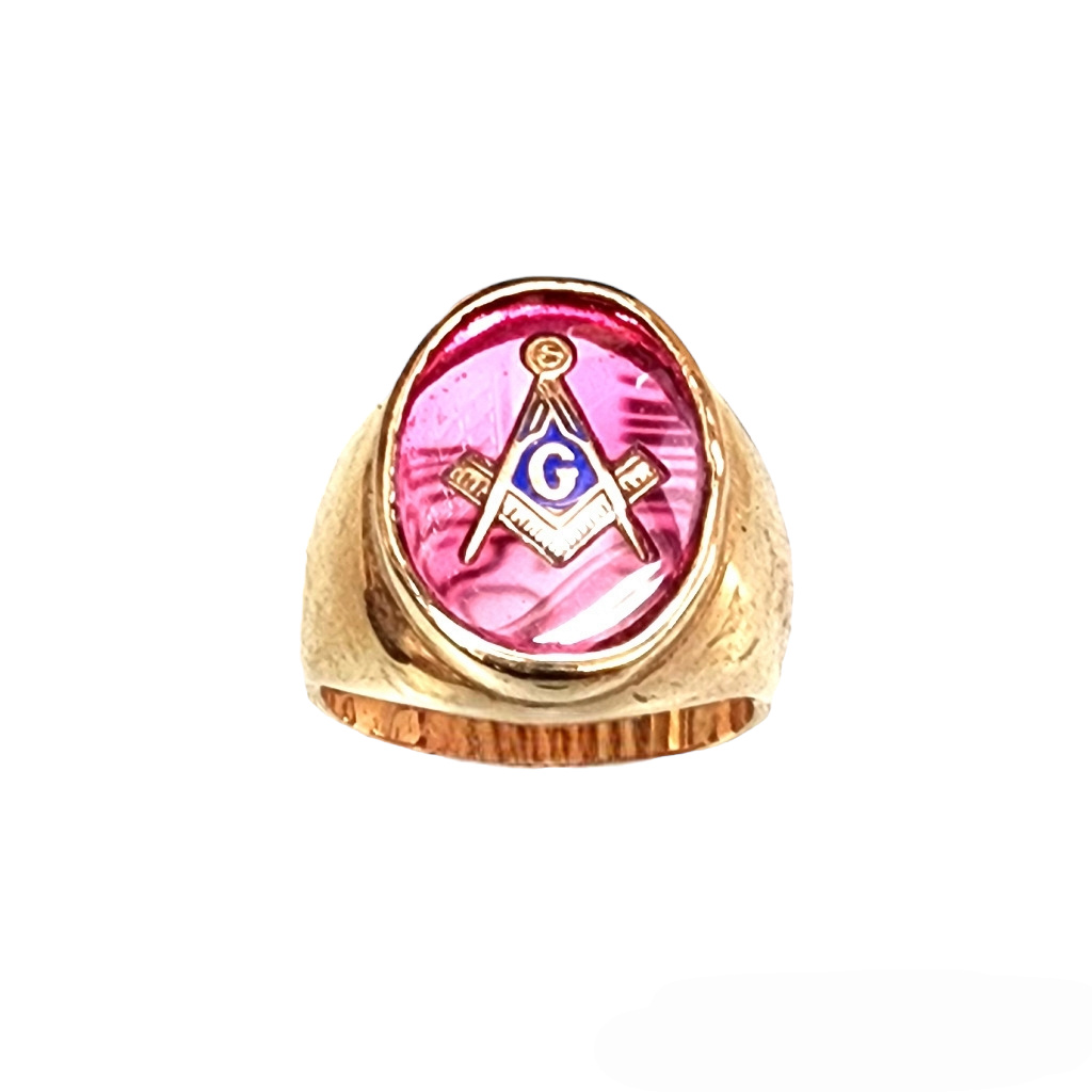 Red sale masonic ring