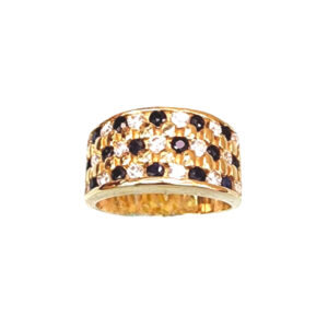 Checkers Sapphire Ring