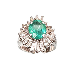 Emerald Façade Ring (WG)