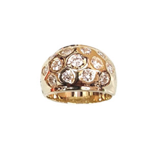Turtleback Diamond Ring