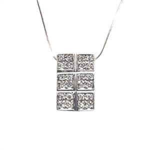 Diamond Block Pendant (WG)