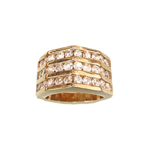 Jumbo Three Line Diamond Ring